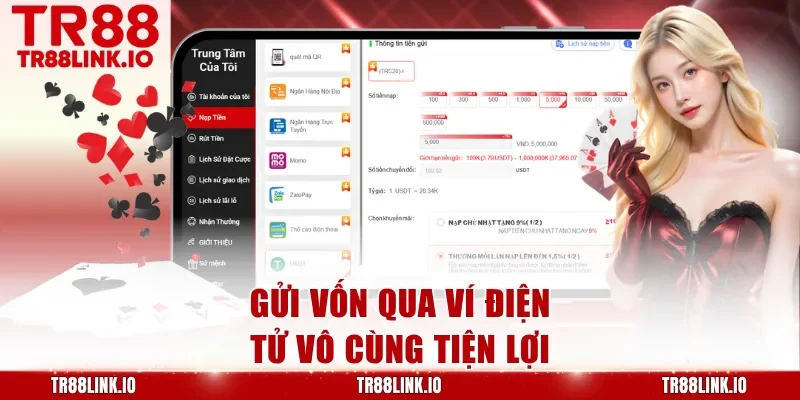 Gửi vốn qua ví điện tử vô cùng tiện lợi