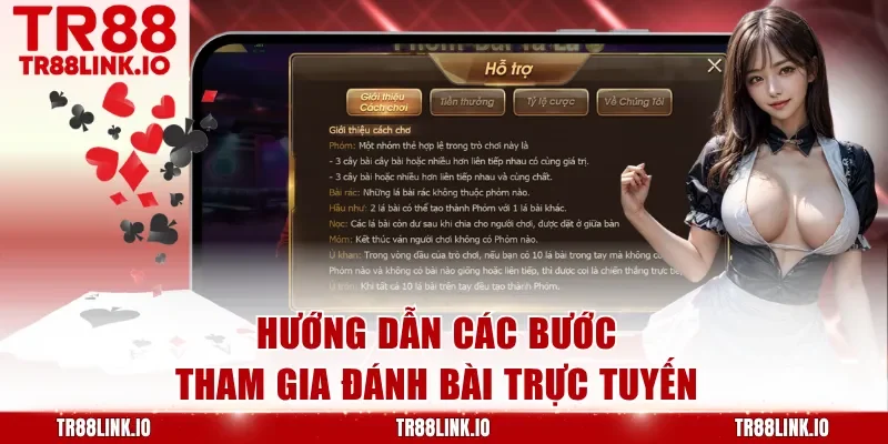 Hướng dẫn các bước tham gia đánh bài trực tuyến