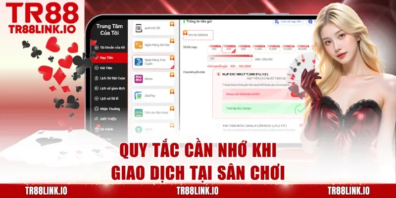 Quy tắc cần nhớ khi giao dịch tại sân chơi