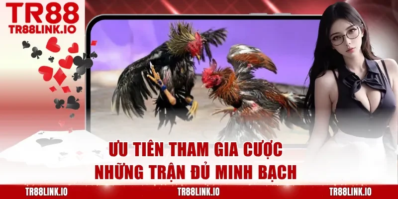 Ưu tiên tham gia cược những trận đủ minh bạch